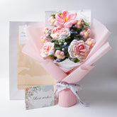EZsenses crochet flower bouquet roses with premium yarn for lasting home decor
