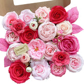 FACINOC pink artificial roses bulk for elegant wedding decor and bouquets.