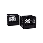Factory Direct Partners milk crate 16-qt stackable handle close-up for easy lifting.