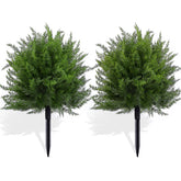FAJUNZH lifelike cedar topiary ball 15.7 inches adds year-round curb appeal.