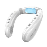 FAMOTANSIA neck fan with cooling plate for travel comfort and hands-free cooling.