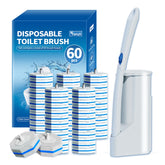FAMYLI disposable toilet brush set with holder for easy storage and quick swaps.