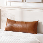 Fancy Homi brown boho long lumbar pillow cover adds warm texture to your sofa