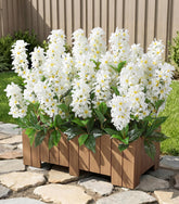 FancyPlus hyacinth 3-pack outdoor silk flowers for porch or balcony decor.