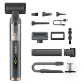 Fanttik Slim V10 Apex digital display shows real-time status during quick cleanups.