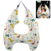 FASTSPOK kids' car pillow demonstrates ergonomic H-shape support for head and neck.