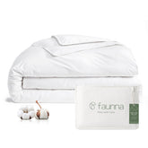 FAUNNA duvet cover with dust-mite protection for a calmer, allergy-aware night.
