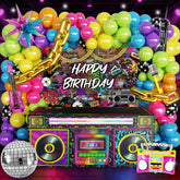 Fayoo disco ball foil balloon adds retro sparkle for a 90s party.