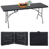 FDW folding table with white top ready for indoor and outdoor events