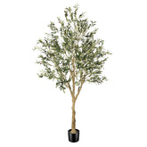 FEELEAD 7ft olive tree full view for dramatic indoor greenery and height
