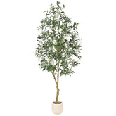 FEELEAD 7ft olive tree with pot tall maintenance-free indoor centerpiece.
