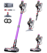Feetis cordless vacuum shows powerful 550W suction for deep cleaning on carpets