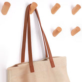 Felidio beech wood wall hooks six-pack, sturdy and stylish for coats and towels.