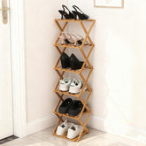 Fengzhizhu bamboo shoe rack 6-tier free-standing neatly organizes shoes