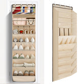 FENTEC over-the-door shoe organizer with 8 shelves for neat closet storage