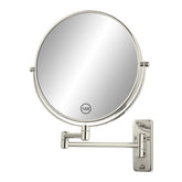 FFowcye 8-inch wall mount magnifying mirror with 1X and 10X clarity for precise grooming