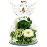 FIACO preserved rose angel in glass dome keepsake for birthdays