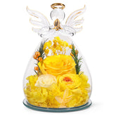 FIACO preserved rose angel in glass offers timeless elegance for heartfelt gifts.