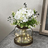 FIAHOSEY farmhouse glass lantern vase full setup for yearβround appeal