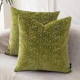 FIFU couch throw pillow front jacquard velvet texture adds visual depth