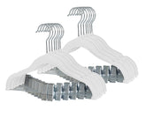Finnhomy non-slip velvet hanger set for baby clothes keeps outfits neatly in place.