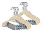 Finnhomy non-slip velvet hangers 20-pack keeping baby outfits organized and protected