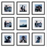 Fisnish 12x12 frame front view with black matte finish, ideal for elegant wall galleries.