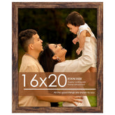 Fisnish 16x20 frame front view in classic brown for elegant wall display