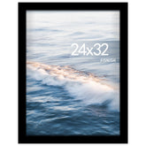 Fisnish 24x32 poster frame on wall displaying artwork with a modern look.