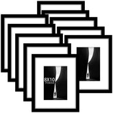Fisnish 8x10 frame set-10 for versatile wall or tabletop collage displays.