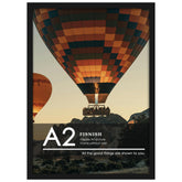 Fisnish A2 frame black displays posters edge-to-edge for bold home decor