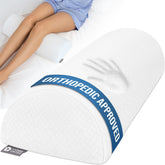 Five Stars United knee pillow under knees supports alignment and comfort.