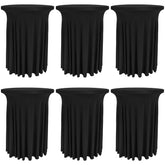 Fivenl round tablecloth with waves for high-top events