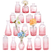 Fixwal pink glass bud vase set with secure packaging for safe delivery