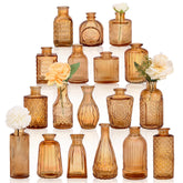 Fixwal amber glass bud vase set for cohesive centerpieces and delicate display