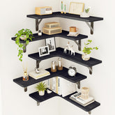 Fixwal corner shelves wall-mounted five-pack maximizes corner storage.