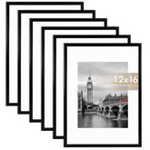 Fixwal Diamond Art Frames six-pack on wall ready for display in black