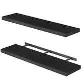 Fixwal wall-mounted shelves in black woodgrain for organized display