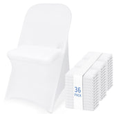 Fixwal folding chair cover white pack 36 protects chairs at events with a clean finish