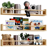 Fixwal nursery floating shelves set of 3 for organized children's books.