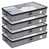 Fixwal underbed storage 4-pack with narrow profile for clutter-free closets and easy access.