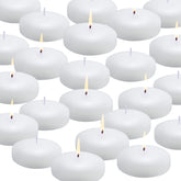 Flamecan floating candles in water create serene ambiance for events.
