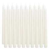 FlameCan Ivory taper candles 40-pack burn cleanly and fit most standard holders for elegant table displays.