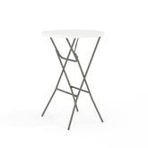 Flash Furniture Elon 32-inch round table top view shows granite white surface for stylish events.