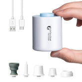 FLEXTAILGEAR Tiny Air Pump front view, compact and portable for quick inflating.