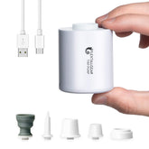 FLEXTAILGEAR Tiny Pump front view, ultra-compact design ideal for travel and quick inflates
