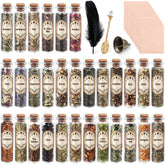 FLgengmh witchcraft herbs jar with rosemary for ritual cleansing and focus.