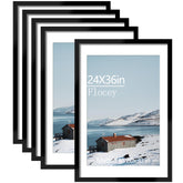 Flocey 24x36 frame front view with mat for versatile art display