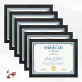 Flocey 8.5x11 frame set of 6 in black with plexiglass front for crisp documents