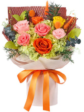 Flomoon orange forever roses bouquet with long-lasting elegance for gifting.